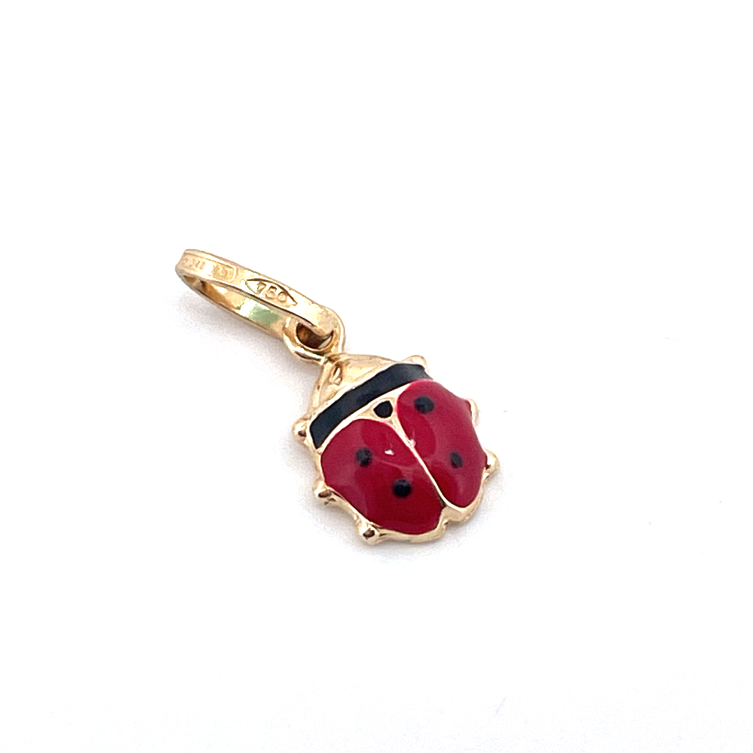 Charmant pendentif porte bonheur coccinelle